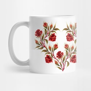 Roses - Red / Light Green Mug